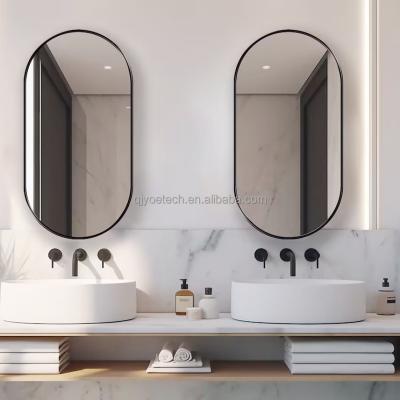 China Double-Coated Clear Silver Glass Mirror for Bathroom Living Room Elegant Vertical Oval for sale