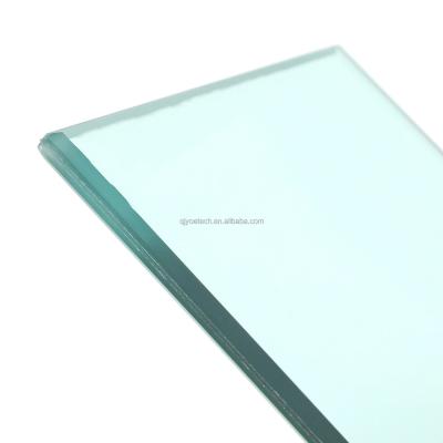 China Bluegreen PVB Interlayer Colored Laminated Safety Glass for Industrial Edge and Decor for sale