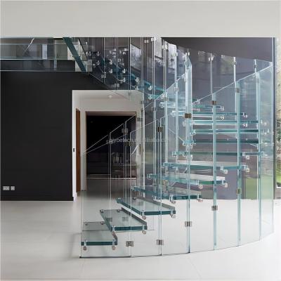 China Indoor Decoration Lamianted Glass Spiral Staircase with CCC/ISO9001/CE Certification for sale