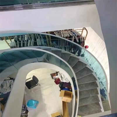 China Construction Decoration Glass Staircase for Apartments Modern and Customized Design for sale