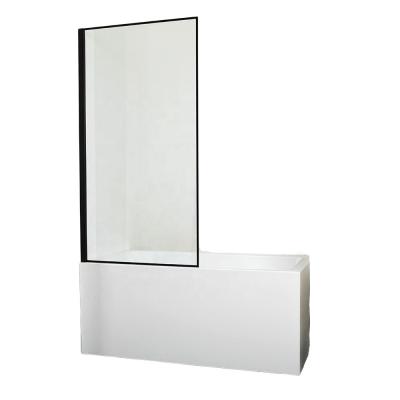 China Fine Polished Edge Decoration Clear Tempered Shower Glass for Frame Shower Doors for sale