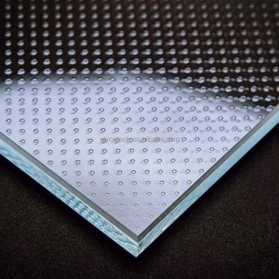 China Anti Slip Frost Acid Etch Tempered Glass for Hotel Bedroom Staircase Floor Decoration for sale