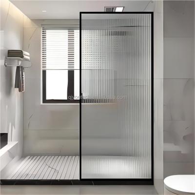 China Moru Glass Enclosure Partition Shower Door Furniture Decoration Patterned Glass Solid Structure for sale