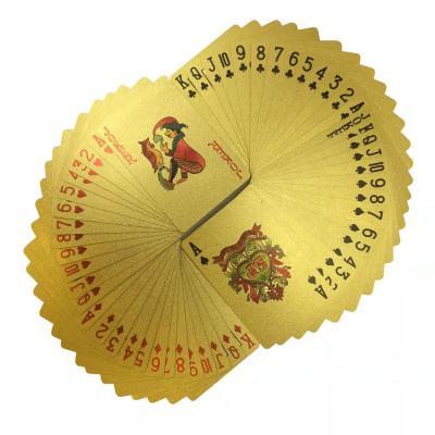 China Custom Entertaiment Playing Cards Bulk Custom Waterproof Paper 24k Gold Luxurious Playing Cards for sale