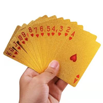 China Entertaiment Game Cards dropshipping custom 24k gold plastic box printing front and back picture game card pack for sale