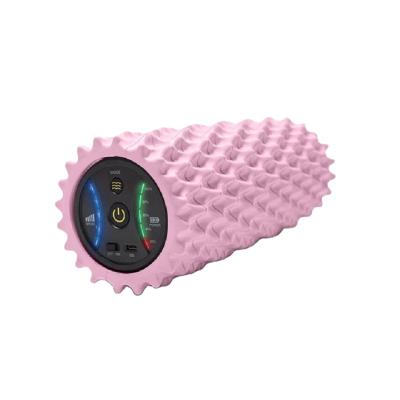 China Wholesale Electric Fitness Muscle Relaxer Roller Sports Fishbone Foam Spindle Yoga Spine Fitness Equipment EVA Pink YJZ-001 NC; ZHE for sale