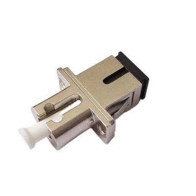 China LC-SC Zinc Alloy Metal SM MM Simplex Fiber Optic Hybrid FTTH Adapter for sale