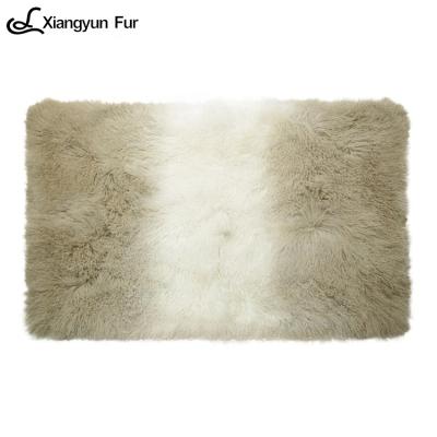 China Shaggy Plush Lamb Fur Blanket Couch Sofa Blanket Thick Weight Soft Feeling Large Soft Mongolian Throw Blanket Luxurious for sale