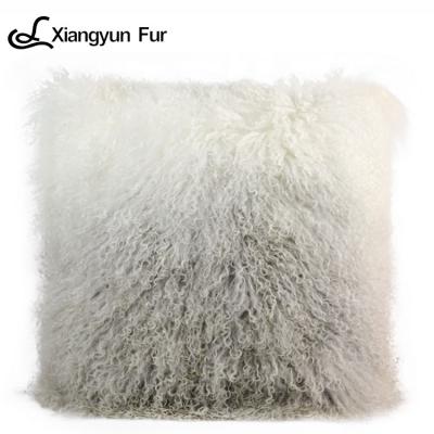 China Mongolian Logo Custom Home Genuine Fur Fur Blanket 100% Curly 100% Pure Natural Animal Wool Mongolian Plaid for sale