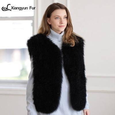 China Lady Winter Fur Waistcoat Soft Mongolian Sheep Fur Vest Women High Fashion Goods Winter Sheared Soft Comfortable and Beautiful Lambskin Upper for sale