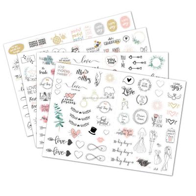 China Decorative Sticker Waterproof Reusable Wedding Planner Sticker for Bullet Journal Notebook Stationery for sale