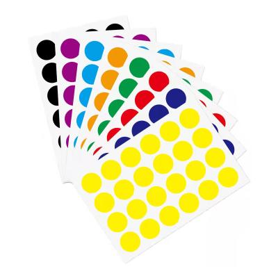 China Water Proof 192 Pcs 0.75 Inch Colorful Coding Labels Circle Dot Stickers 8 Color Dot Sticker For Office Student Classroom Round Sticker for sale