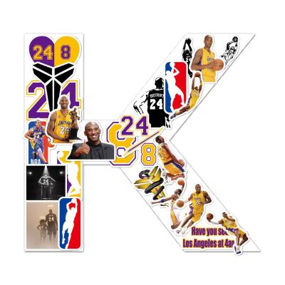 China Decorative Sticker Basketball Kobe Bryant Lakers NBA Stickers Express Our Nostalgia To The Idol Vinyl Laptop Sticker for sale