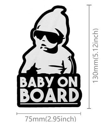 China Customized Design PVC Kids On Board Body Stickers Custom Baby Car Sticker Decal On Board Sign Car Sticker for sale