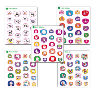 China 2021 Hot Selling Decorative Cartoon Sticker Fruit Flower Animal Nail Art Decals For Kids Nail Decal Creative Nail Sticker for sale