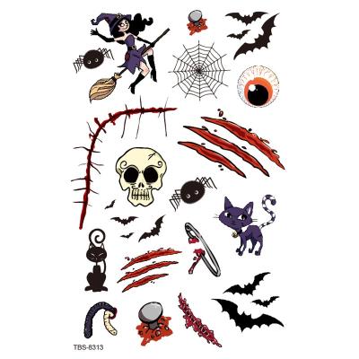 China Decorative Sticker Men Women Girl Boy Halloween Favor Waterproof Hands Fingers Temporary Body Tattoo Sticker for sale