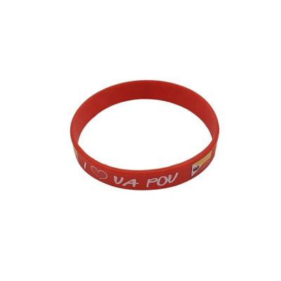 China Eco-friendly Printed Custom Silicone Wristband Global For Adult Low MOQ Limited Quick Service Wristband Silicone for sale