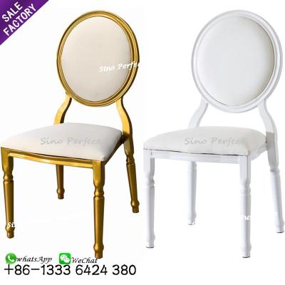 China Luxury Upholstered Leather Stacking Hotel Chair Sale Hotel Banquet Dining Chairs For Event for sale