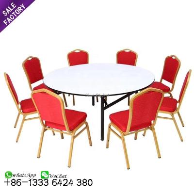 China Cheap hotel chair furniture hotel banquet folding dining table and stackable chairs for wedding for sale