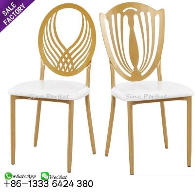 China 20 Years Modern Gold Price Furniture Manufacturer Steel Cheap Metal Stacking Events Hotel Banquet Chair For Dining for sale