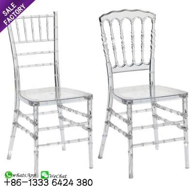 China Hot Selling Clear Hotel Chair Acrylic Resin Napoleon Hotel Dining Chiavari Chair For Outdoor for sale