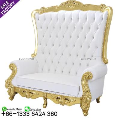 China China factory sale modern high back luxury sofa royal wedding king and queen throne chairs for party for sale