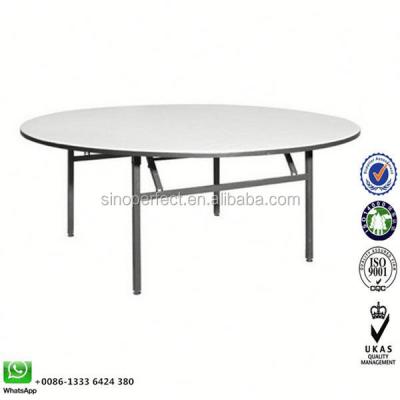 China Leg folds restaurant round Chinese table (foldable) furniture with chair for sale