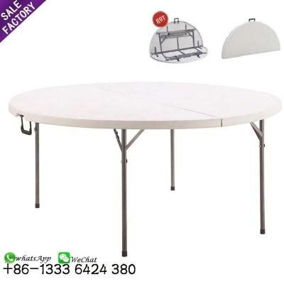 China Modern Folding Round Plastic Rectangular Table Leg Collapsible Wedding Dining Banquet Table For Outdoor for sale