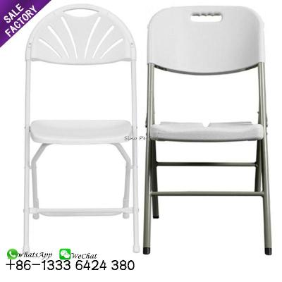 China Modern Plastic Fan Back Folding Chair for sale