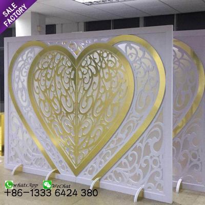 China Wedding Supplies Wedding Decoration White Round Acrylic Backdrops Curtain For Wedding Event Party for sale