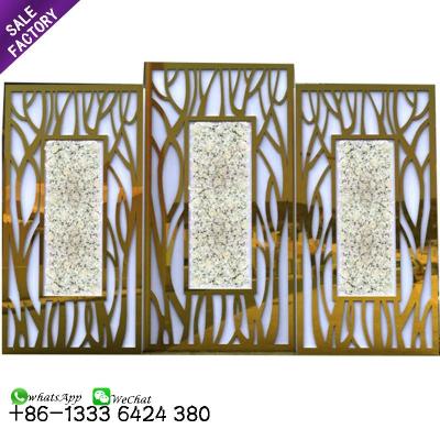 China Wedding Supply Decoration Furniture Gold Flower Frame Backdrops Wedding For Events for sale