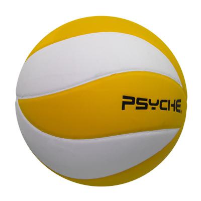 China Durable Made In China Custom Made 5 Yard Outdoor Beach Game Composite Leather Volleyball With Leather PU for sale