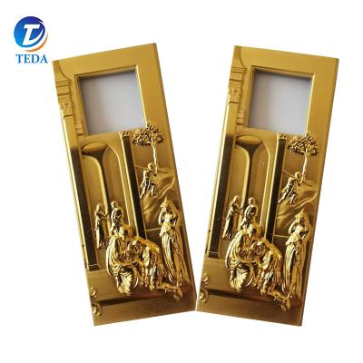 China Waterproof Custom 3d Metal Label Custom Logo Sticker Nickel Self Adhesive Gold Logo for sale