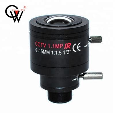 China Metal + Optical Glass 6-15mm 1MP M12 Mount Varifocal Wholesale Zoom for sale