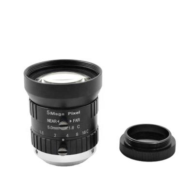 China MP 1/1.8 Inch C Mouth Industrial Wide Angle Computer Vision Fixed Focus 5MM HD 5 Lens Camera Lens CW-0516-5MP for sale