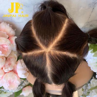 China Silky Straight Scalp Wave Bleached Invisible Lace Front Human Hair Wigs, 180% Density Scalp Wigs, Super Natural Glueless Knot Front Lace Wig for sale