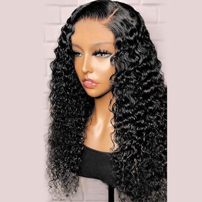 China Deep Wave JP 10A Deep Wave 13x4 Lace Front Human Hair Wigs, Hd Lace Frontal Wig, 40 Inch Full Hair Lace Front Wig for sale