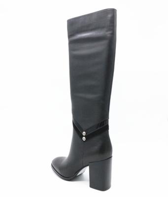 China OEM Warm Comfortable Genuine Leather Winter Fashion Zipper Custom Chunky Designer Long Boots 2022 for sale