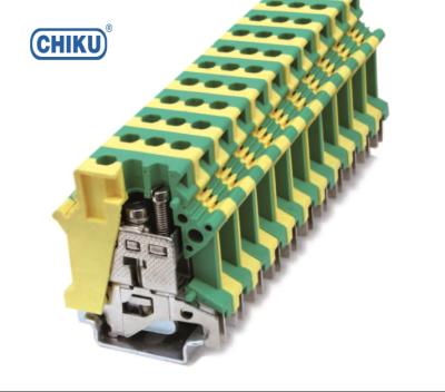 China PA66 Ground Modular Terminal Block - USLKG 35 - 0444019 Din Rail Ground Terminal Block 35mm for sale