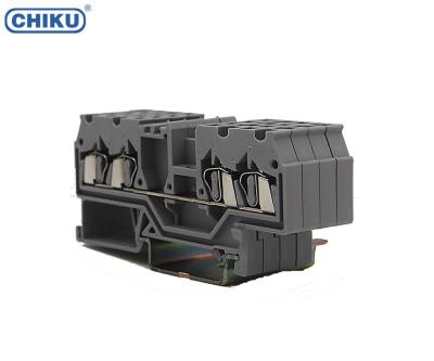 China PA66 Spring Cage Terminal Block , Rail Mounted Electrical Terminal Block Din for sale