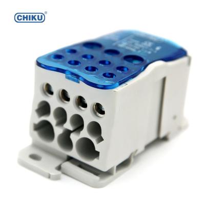 China Distribution Box UKK 400A Din Rail Terminal Block Power Distribution Terminal Block Electrical Distribution Connectors for sale