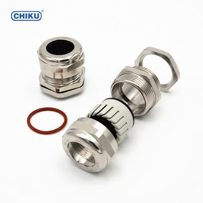 China Waterproof Brass Cable Gland Metal Nickel Plated Waterproof Gland Firmly M25 IP68 Cable Seal Part Socket for sale