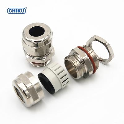 China M20 IP68 Brass Gland Metal Nickel Plated Waterproof Cable Connector Plug Part Seal Capable Firmly for sale