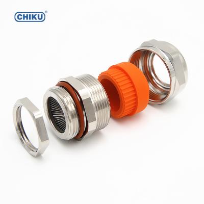 China Sealing Part Plug Firmly Cable EMC Cable Gland M12, M16, M20, M25, M36, M39, IP68 Nickel Plated Brass Shielded Cable Seal for sale