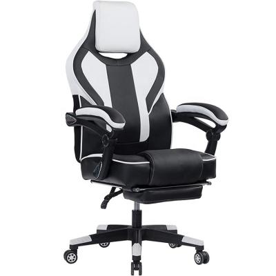 China Other Popular Romania Racing Style High Back Gaming Chair Ergonomic Racing Chair Computer With Footrest Linked Armrest for sale