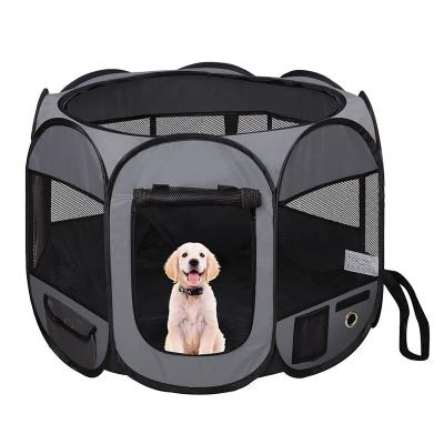 China Free Shipping Outdoor Indoor Outdoor Folding Cage Windproof Pet Dog Playpen Travel Playpen Shade Cover Quick Removable Room Suitable For Dogs for sale