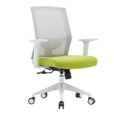 China Mesh Swiveling White Modern Design Office Furniture Office Chair Adjustable Breathable Swivel Back Boss Chair (Size) High for sale