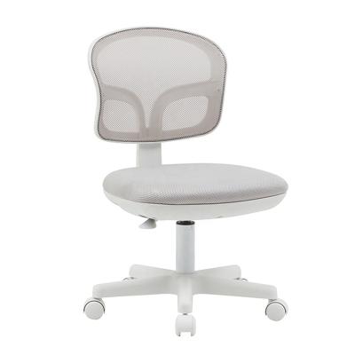 China (Size) Hot Selling Modern Design Adjustable Cooling Ergonomic White Boss Chairs Armless 360 Degree Swivel Mesh Chair Back Office Chair for sale