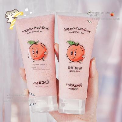 China Moisturizer Yangmei peach scrub cream to remove chicken skin body scrub to exfoliate dead skin freesia body milk for sale