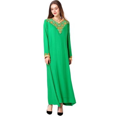 China National dress Turkey Islamic plus morocan abayas kaftan maxis dress premium colors three size long dress muslim inner women red green long dresses for sale